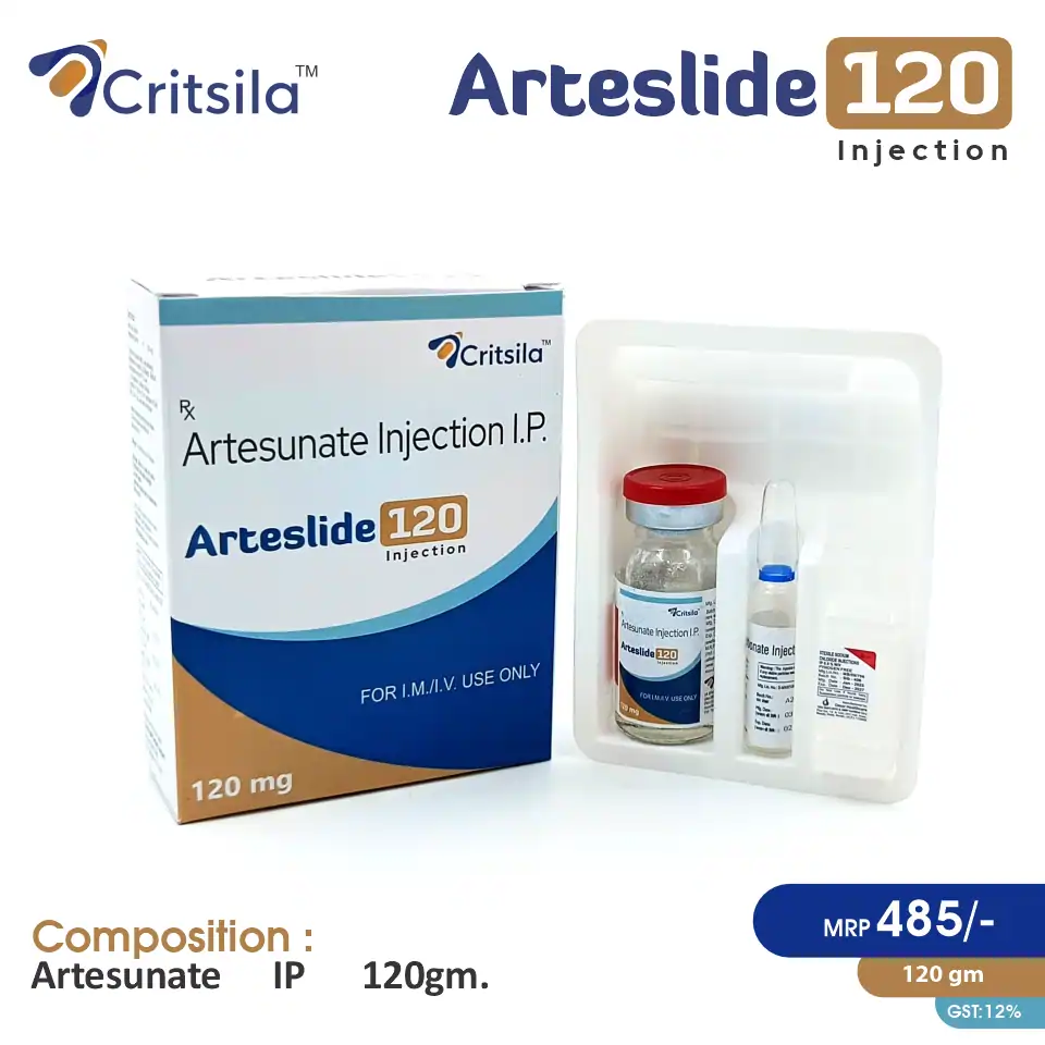Artesunate 120mg Injection at Best Price in PCD Pharma Franchise for Antimalarial and Severe Malaria, Emergency Treatment